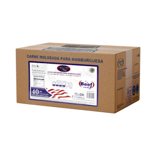 Carne para hamburguesa con 40 piezas Beef Master