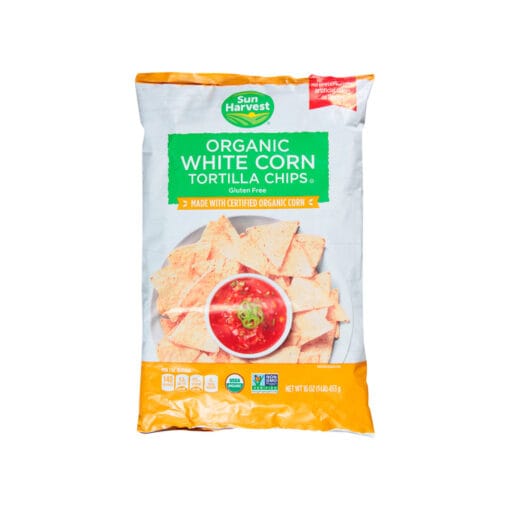 Totopo de maíz orgánico blanco Sun Harvest
