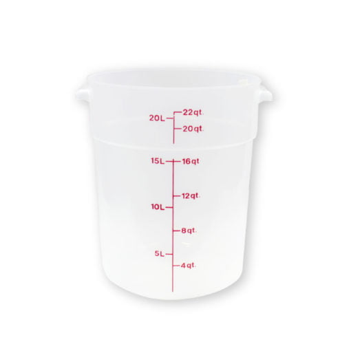 Recipiente redondo de plástico Cambro 22 qt de galón