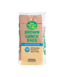 Bolsas de papel café para lonche Sun Harvest