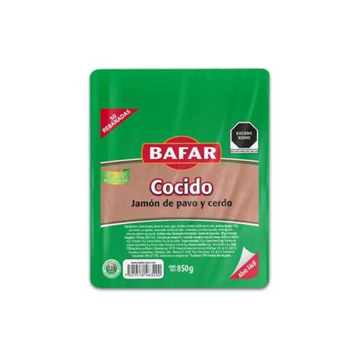 Jamón cocido rebanado Bafar