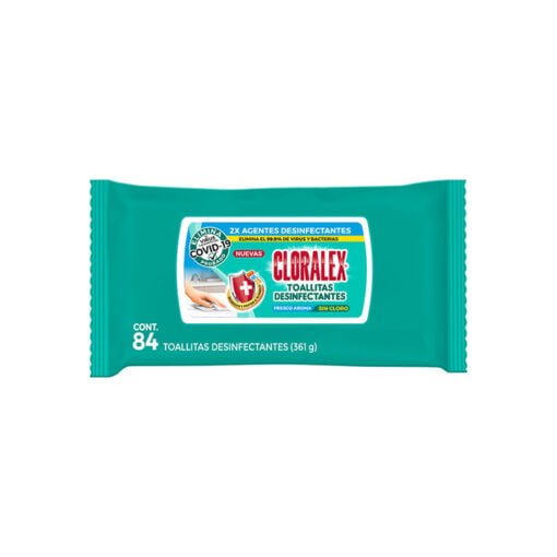 Toallitas húmedas desinfectantes sin cloro Cloralex (84 pz)