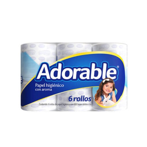 Papel higiénico con aroma Adorable (6 rollos)