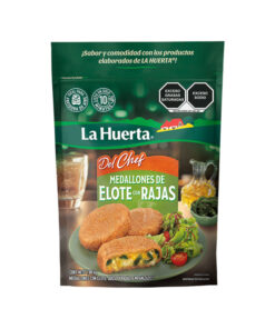 Medallones de elote con queso y rajas Cheffry