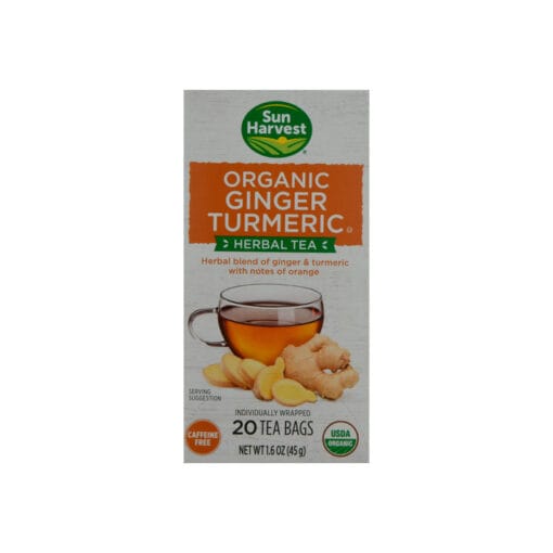 Té orgánico de cúrcuma y jengibre Sun Harvest