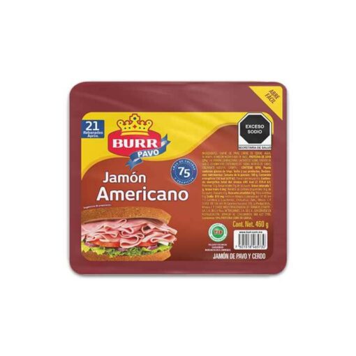 Jamón de pavo y cerdo americano Burr