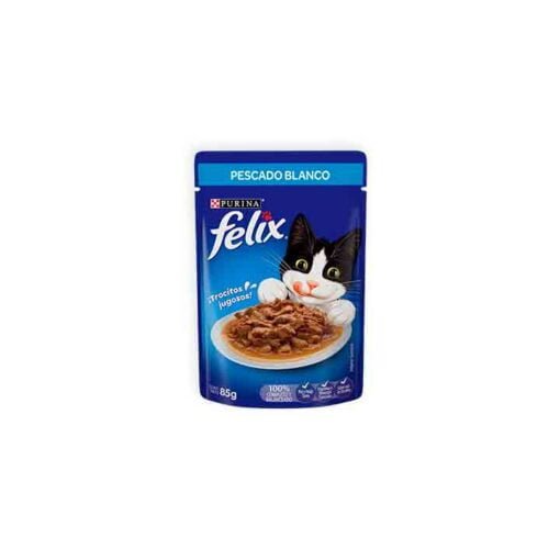 Alimento en sobre para gato sabor pescado blanco Felix