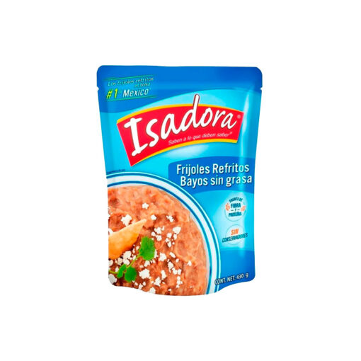 Frijoles refritos bayos sin grasa Isadora (430 g)