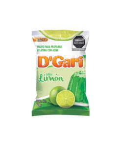 Polvo para preparar gelatina sabor limón