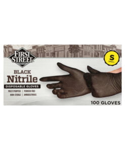 Guantes chicos de nitrilo color negro First Street