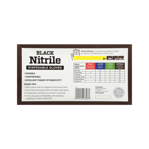 Guantes chicos de nitrilo color negro First Street - Image 2