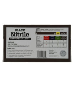 Alternative view of Guantes negro de nitrilo mediano First Street