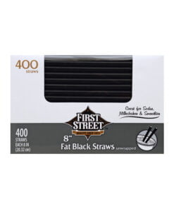 Popotes negro de plástico First Street