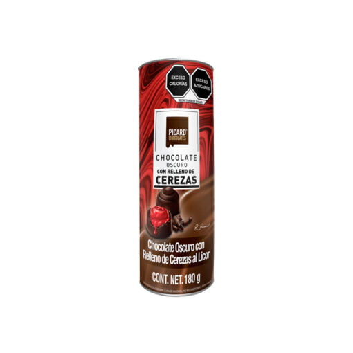 Tubo con chocolates con relleno de cereza Picard