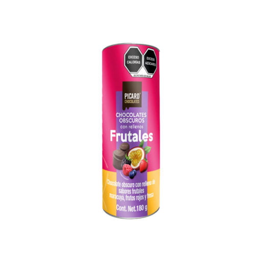 Tubo de chocolates con rellenos frutales Picard