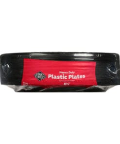Alternative view of Plato de plástico negro 8 7/8" First Street