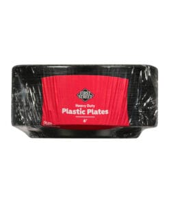Alternative view of Platos de plástico negro 6" First Street