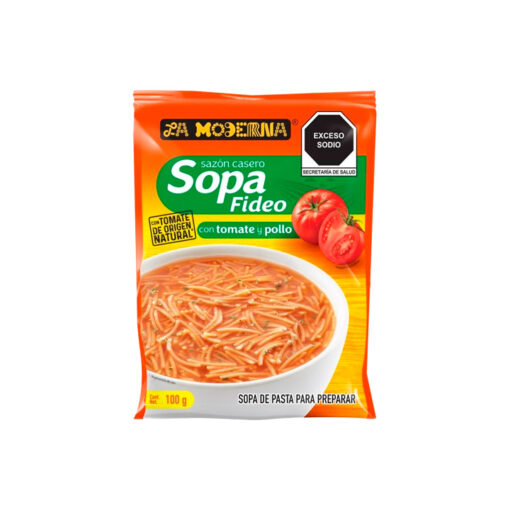 Sopa de fideo con tomate La Moderna