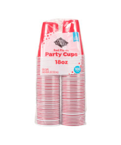Vasos de plástico rojo 18 oz First Street