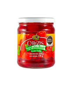 Cerezas rojas con tallo Vermex