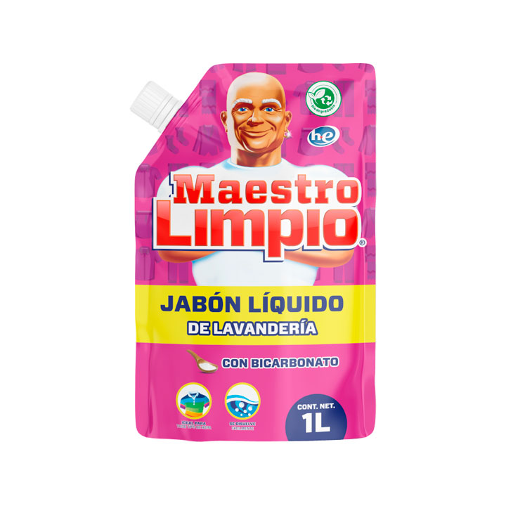 LIMPIADOR POUCH LIQUIDO LAVANDERIA MAESTRO LIMPIO BICARBONATO 1 LT