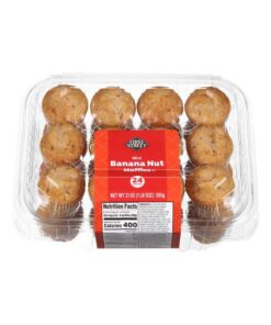Muffins Banana Nut Mini First Street 24pz