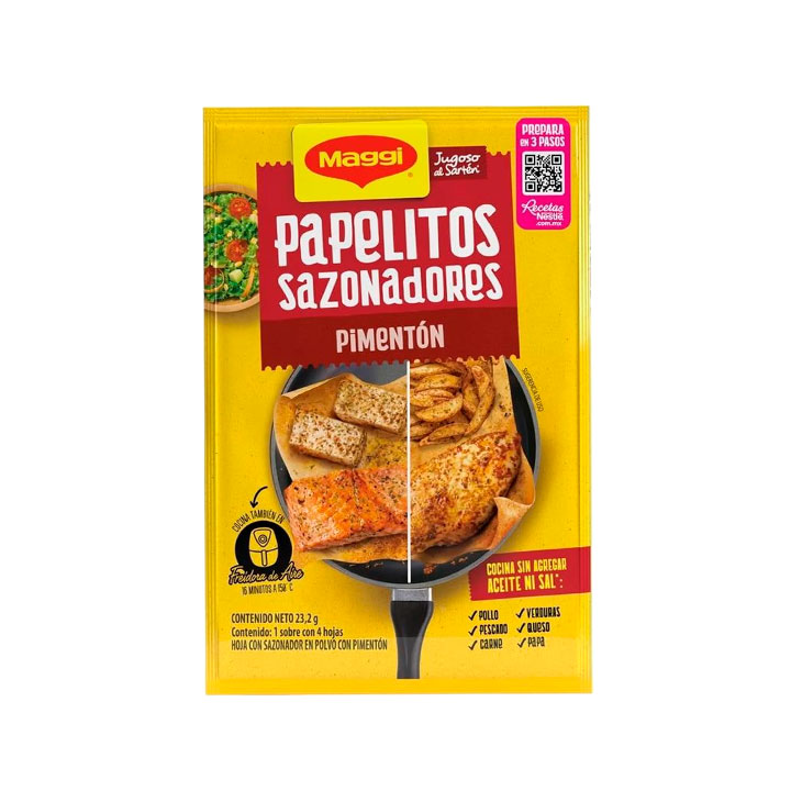 Papelitos sazonadores pimenton Maggi 23.2 gr