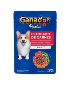 Alimento Pouch Para Perro Adulto Estofado De Res Ganador 100grs