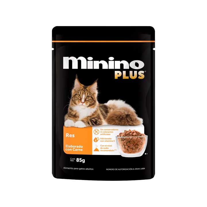 Alimento Pouch Para Gato Res Minino Plus 100grs