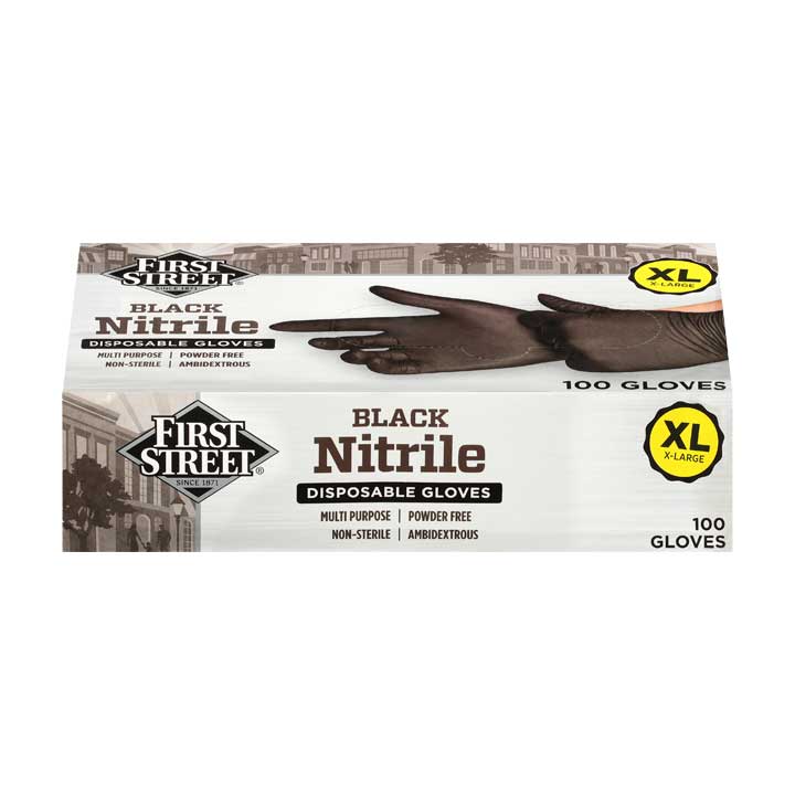 Guante De Nitrilo Negro XL First Street