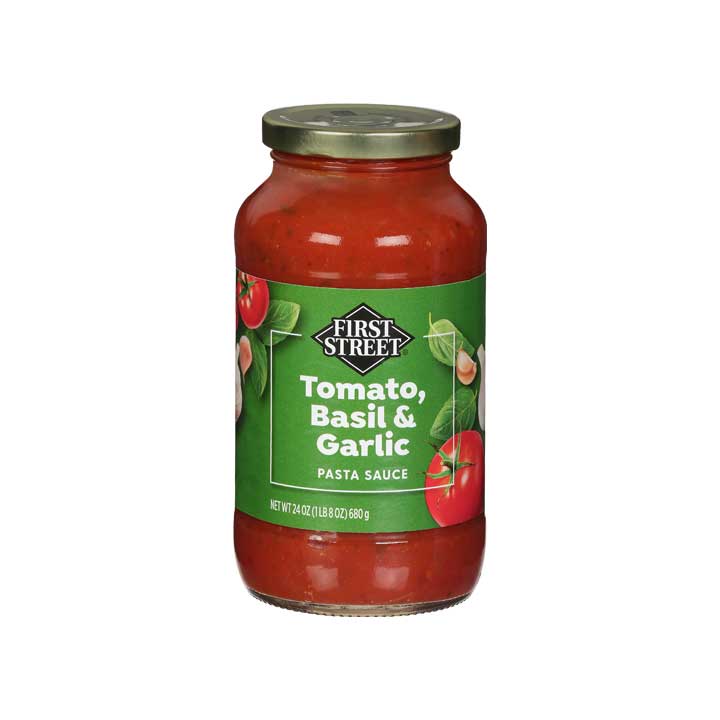 Salsa Para Pasta Ajo Albahaca First Street 680grs