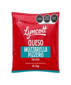 Queso Mozarrella Pizzero Rallado Lyncott 2 Kg
