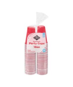 Vasos Plástico Rojo 18oz First Street 100pz