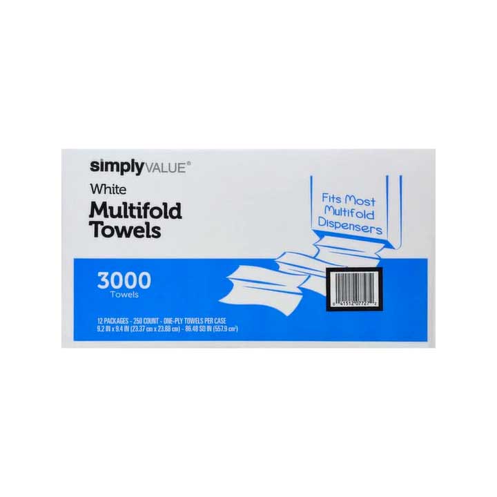 Toallas Papel Interdoblada Simply Value 12.0 Pzas