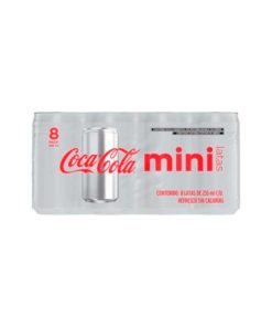 Soda Light Mini Coca Cola 8 Pack