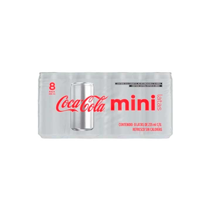 Soda Light Mini Coca Cola 8 Pack