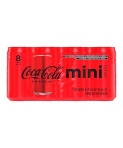 Soda Sin Azucar Mini Coca Cola 8pzas