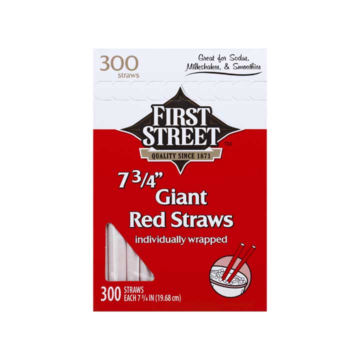 Popotes Rojo 7.75" First Street 300pzas