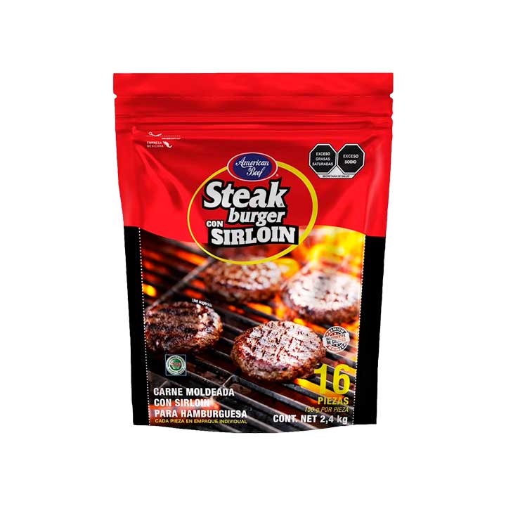 Hamburguesa d/Res Sirloin Beef Master 2.4 Kg